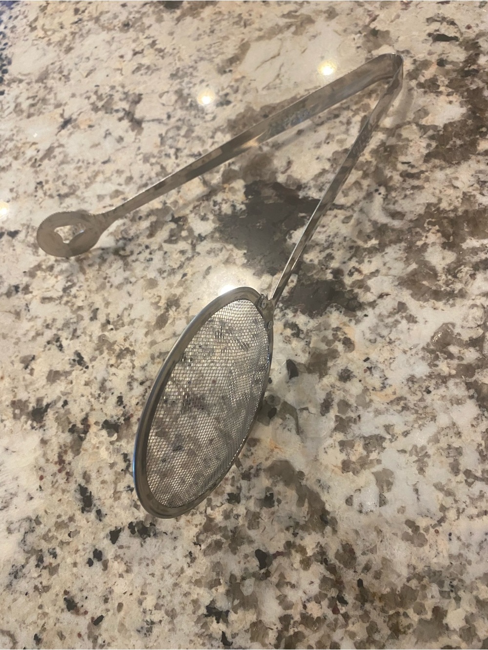 Stainless Steel Strainer Tongs - Silver